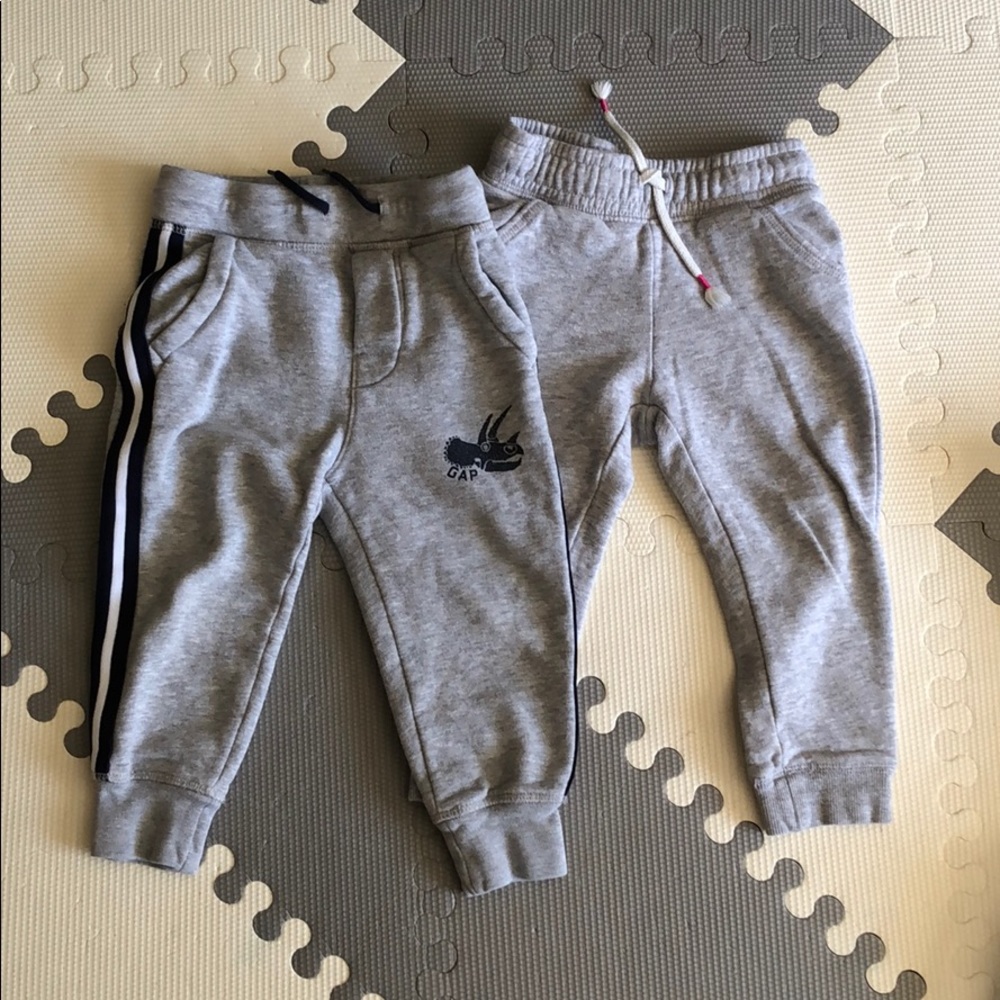 2 pairs of gray sweatpants (Gap and Target) 2T